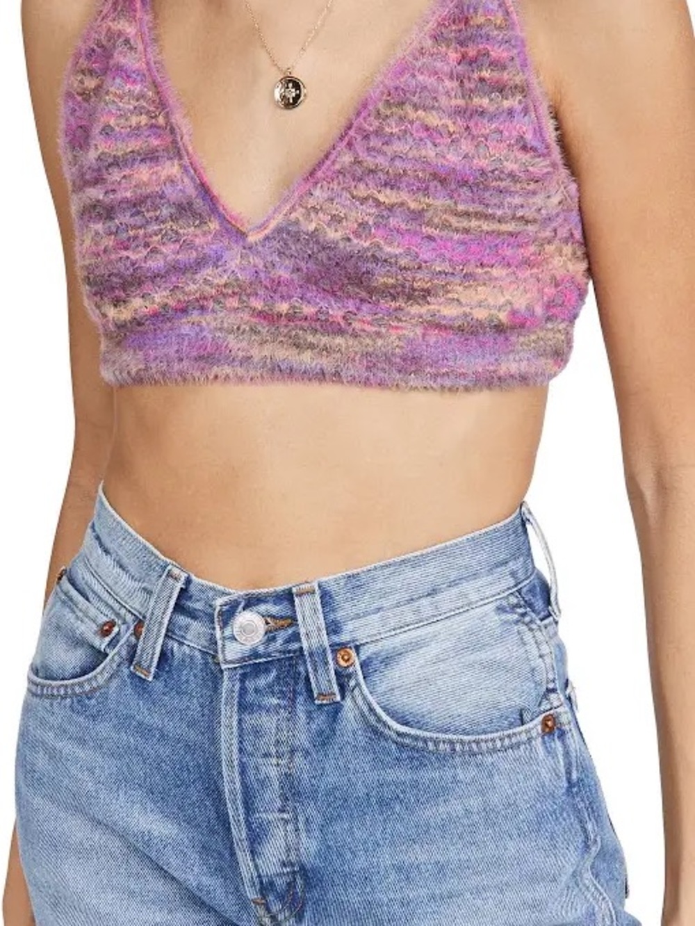 For Love and Lemons Lexi Bralette Top in Lavender-Pink